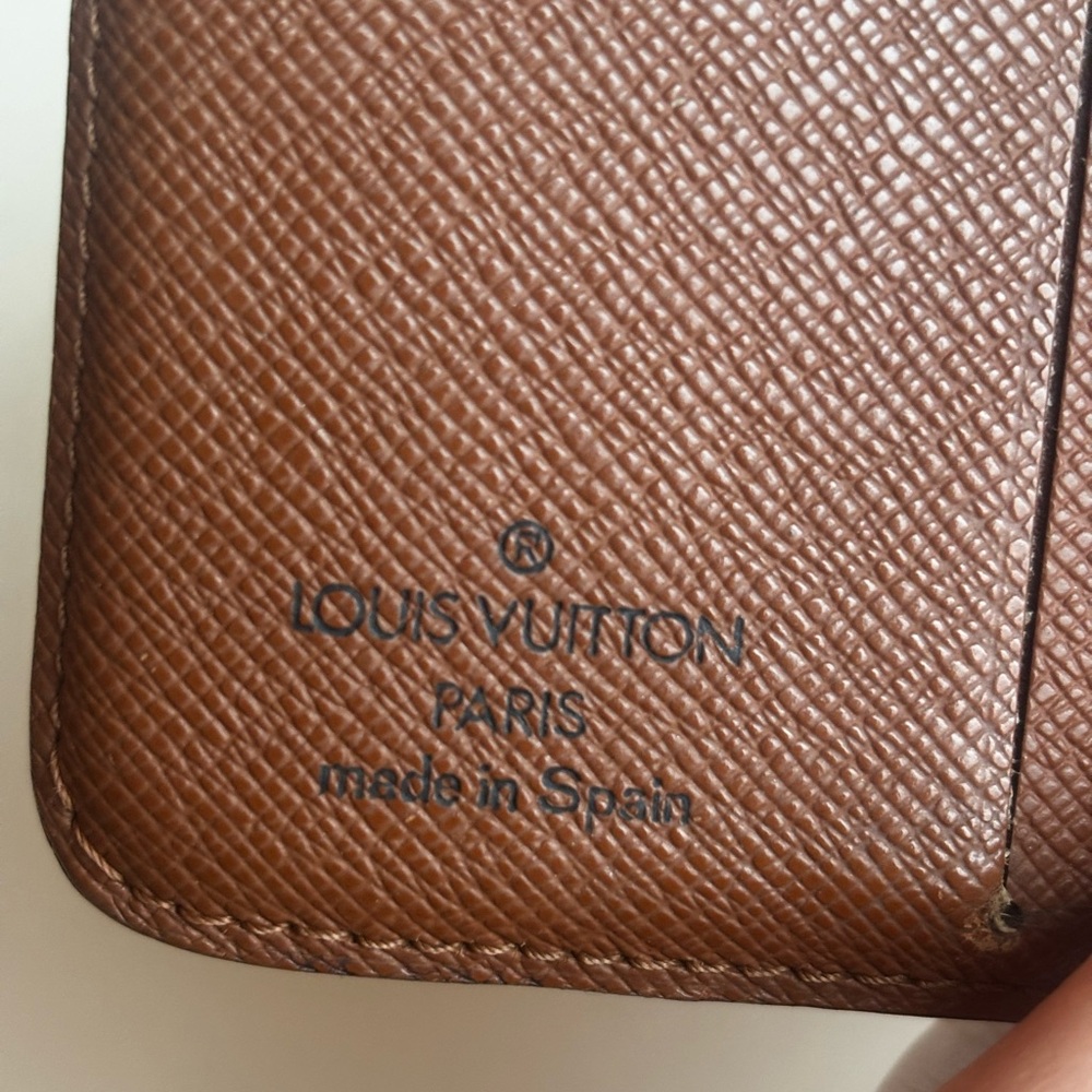 Vintage Louis Vuitton Brown Monogram Small Zip Wallet Authenic - Picture 7 of 9